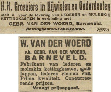 De Woerd-advertenties 1919